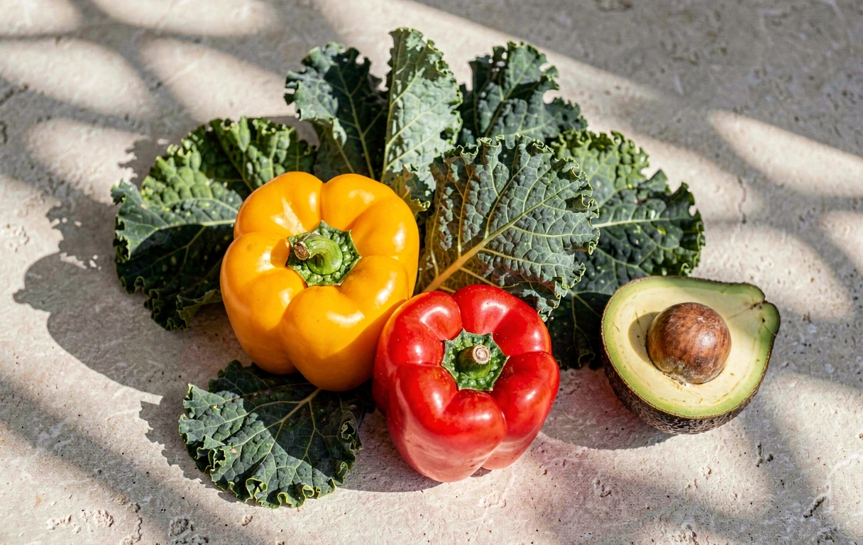 Fresh organic produce used in our nutritional frameworks